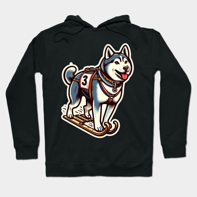 Husky Sledge Hoodie by k9-tee